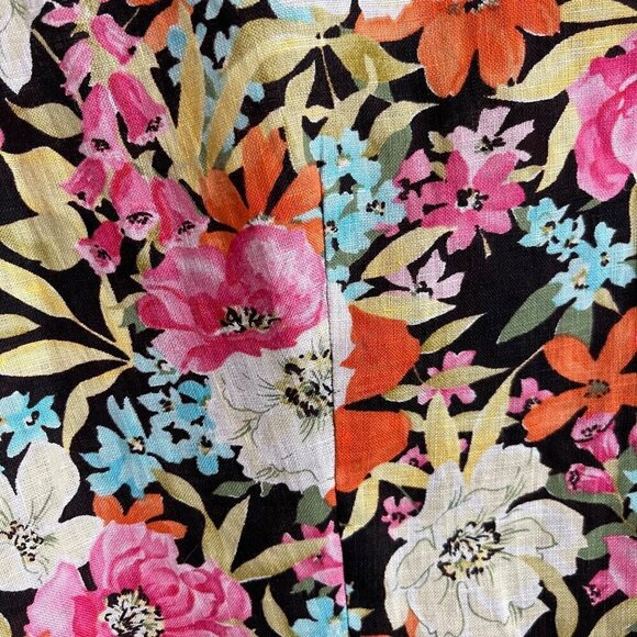 Vintage Talbots Petites Womens Linen Top Size 16 Floral Easter Spring Deadstock - Picture 5 of 10